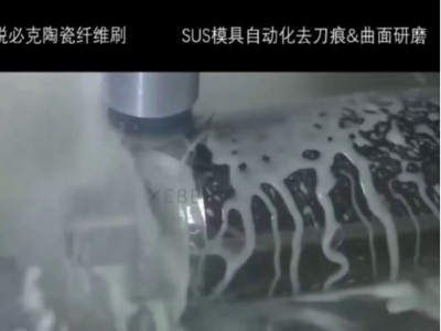 不锈钢模具去刀痕，用锐必克蓝色陶瓷纤维表面刷