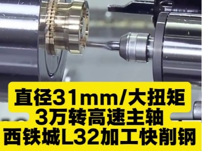 直径31mm/大扭矩,3万转高速主轴,加装西铁城L32加工快削钢