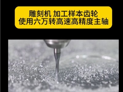 雕刻机加工样本齿轮使用<i style='color:red'>六万转高速主轴</i>高精度主轴