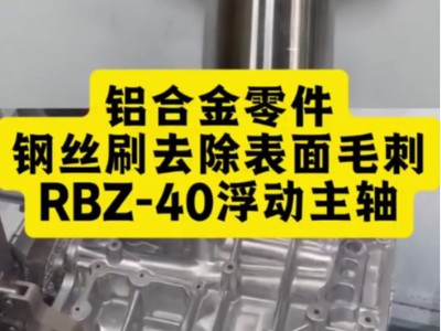 铝合金零件，<i style='color:red'>rbz-40浮动主轴</i>夹持钢丝刷去除表面毛刺