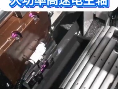 津上机侧铣加工，可改装动力刀座夹持大功率高速电主轴