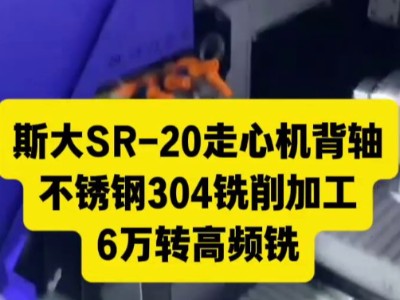 斯大SR-20走心机背轴，不锈钢304铣削加工，<i style='color:red'>6万转高频铣</i>加工