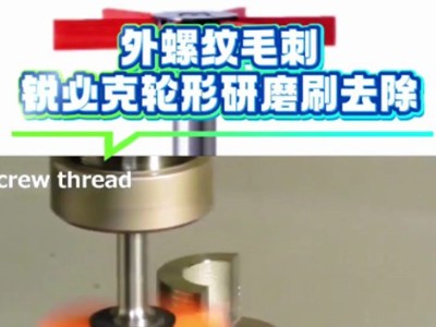 外螺纹毛刺，锐必克轮形研磨刷去除