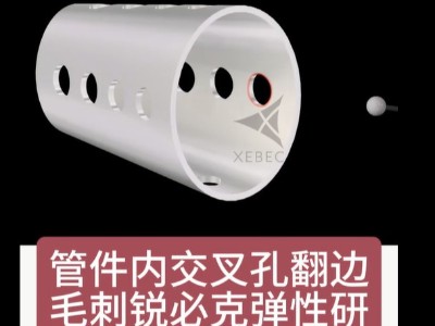 管件内交叉孔翻边毛刺，<i style='color:red'>锐必克弹性研磨棒</i>柔性去除