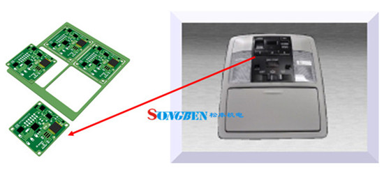汽车顶置控制台的PCB分板_副本