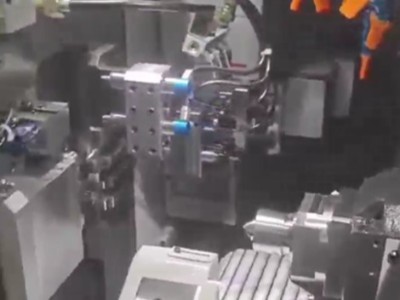 复杂工件钻孔铣削，走心机BO206背轴主轴装一拖三高频铣