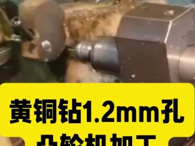 凸轮机黄铜钻1.2mm孔，用4万转高速主轴加工