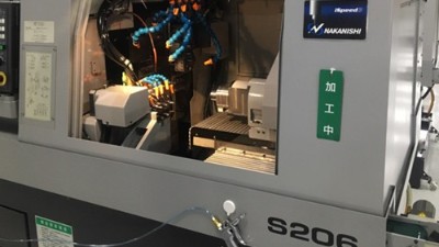 日本津上S206走心机加载高频铣动力头BM-320F