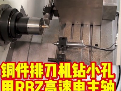 铜件排刀机钻小孔，用<i style='color:red'>rbz高速电主轴</i>减小切削阻力