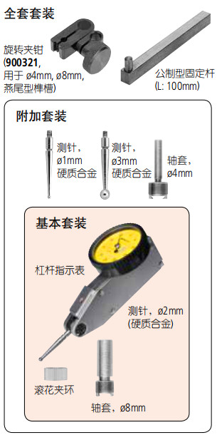 日本三丰杠杆指示表全套套装 