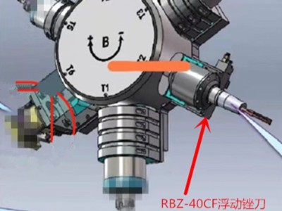 五轴机床搭配RBZ-40CF浮动气动锉刀，解决复杂压铸铝1mm小毛刺难题