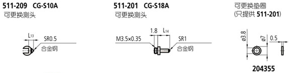 日本三丰内径表511-201选件 