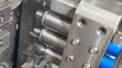 宁江走心机打孔座铣削，可用6万转高速电主轴高速铣削