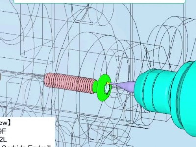 <i style='color:red'>6万转高频铣</i>铣梅花，西铁城L20走心机背轴