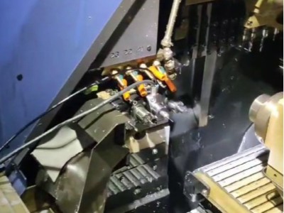 斯大SB20走心机高频铣背轴铣削，微米级精度提高表面效果