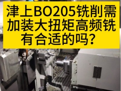 津上BO205铣削需加装大扭矩高频铣有合适的吗？