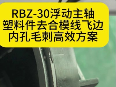 <i style='color:red'>rbz-30浮动主轴</i>，塑料件去除合模线飞边，内孔毛刺高效方案