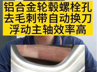 铝合金轮毂螺栓孔去毛刺，带自动换刀浮动主轴效率高