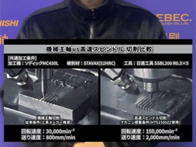三万转主轴对比十五万转高速气动主轴加工速度相差多少呢？
